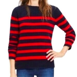 Madewell Red and Blue Striped Merino Wool Sweater Size XS NWOT